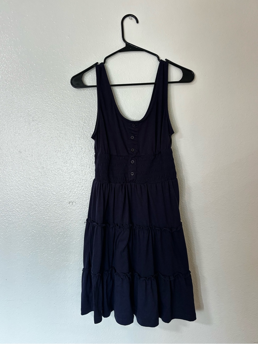 Sleeveless Navy Tiered Sundress